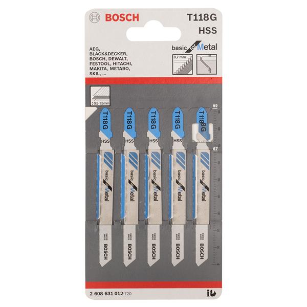 BOSCH JIG BLADE BASIC METAL 5pk