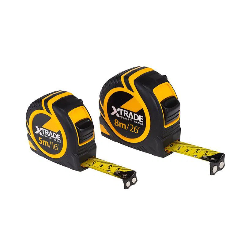 XTrade Tape Measure Twin Pack 5m/16ft & 8m/26ft